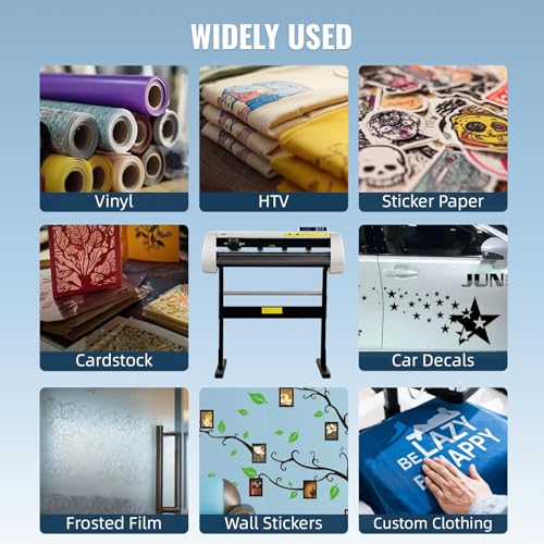 Image of ZHIMAI Vinyl Cutter Machine 32 inch, Cutting Plotter Machine with Snap-on Cloth Bag & COM /USB, Vinyl Printer LCD Display Plotter Cutter with Floor Stand for Design,Cut