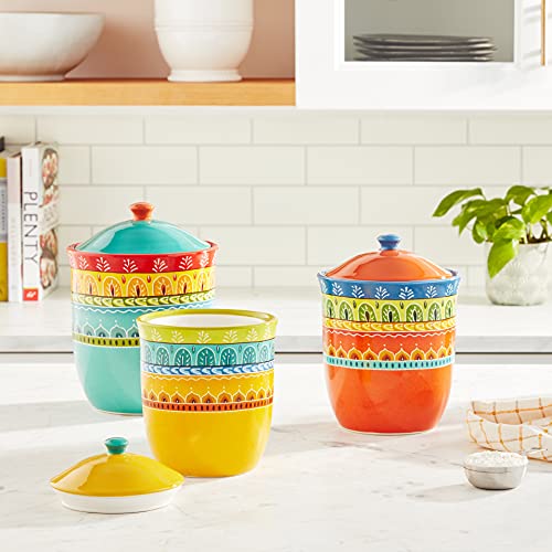 Certified International 3 Piece Valencia Canister Set, Multicolor