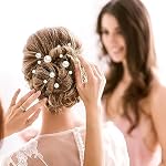 18Pcs Pearl and Rhinestone Hair Accessories for Wedding, Bridal Styling - U Shaped Bobby Pins, Hair Pins for Bride and Girls (Silver) - Image 4