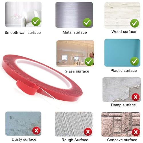 Q.Laomi 10m Doppelseitiges Klebeband -10m x 10mm, Extra Stark Montageband, Wasserdichtes und Hochtemperaturbeständig Transparent Nano Tape… – Ansicht 5