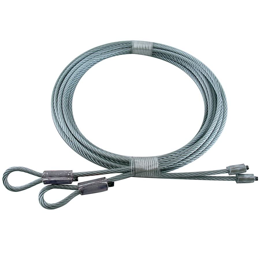 Indus Hardware 7, 8, 9, 10, 11, 12, 14 ft Tall Door Garage Door 1/8” Cables for Torsion Spring for Most Standard Doors and Drums(Sold in Pairs) (1, 12 ft Tall Door (1/8” x162”))
