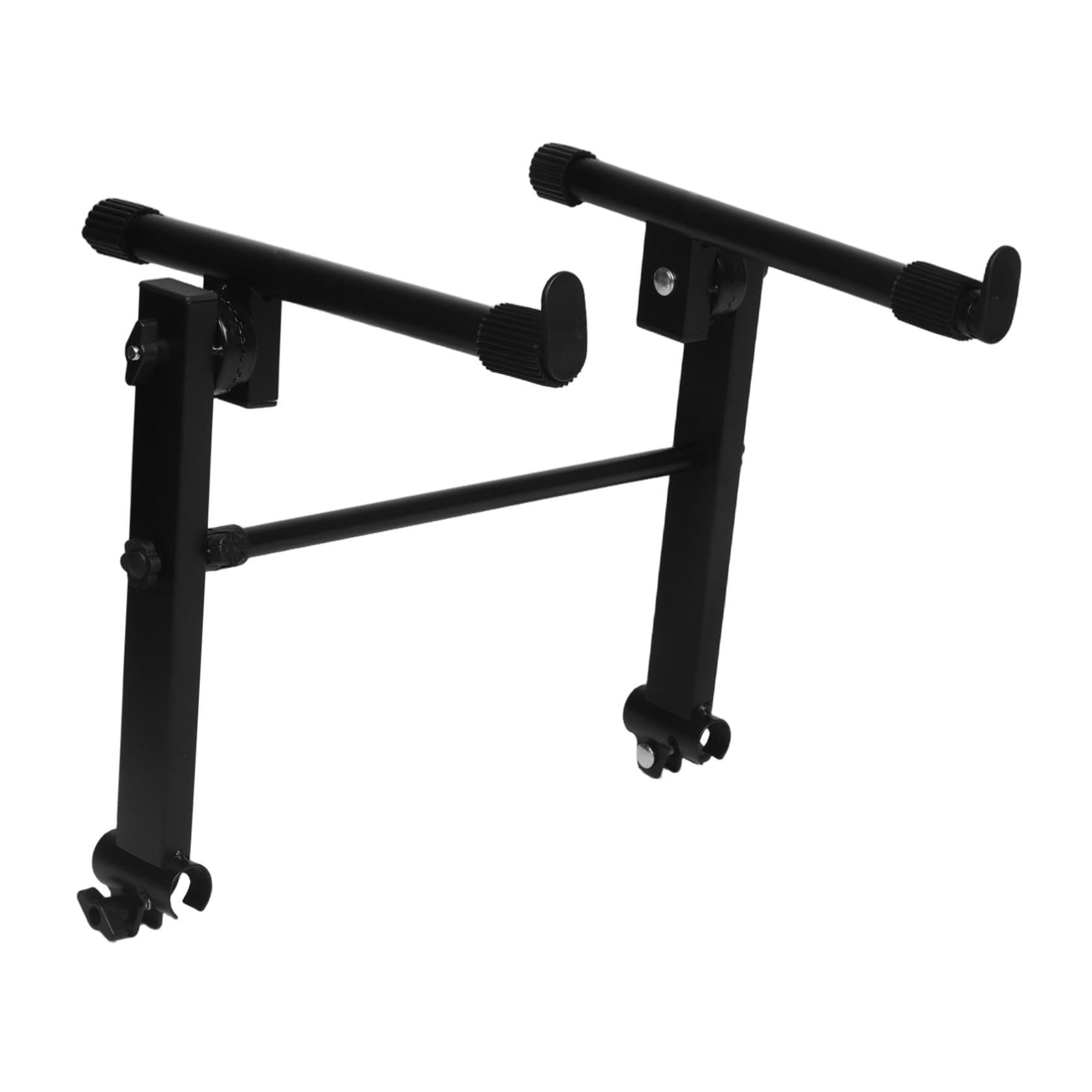 jojofuny Soporte Elevado para Teclado de Piano Digital de 2 Niveles, Ajustable en Altura y Ángulo, Estructura Metálica Resistente y Portátil para Actuaciones en Directo