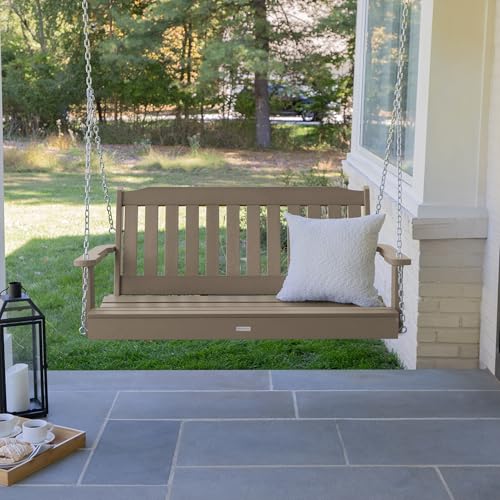 Image of Highwood Lehigh Porch Swing, 4 Feet, Woodland Brown
