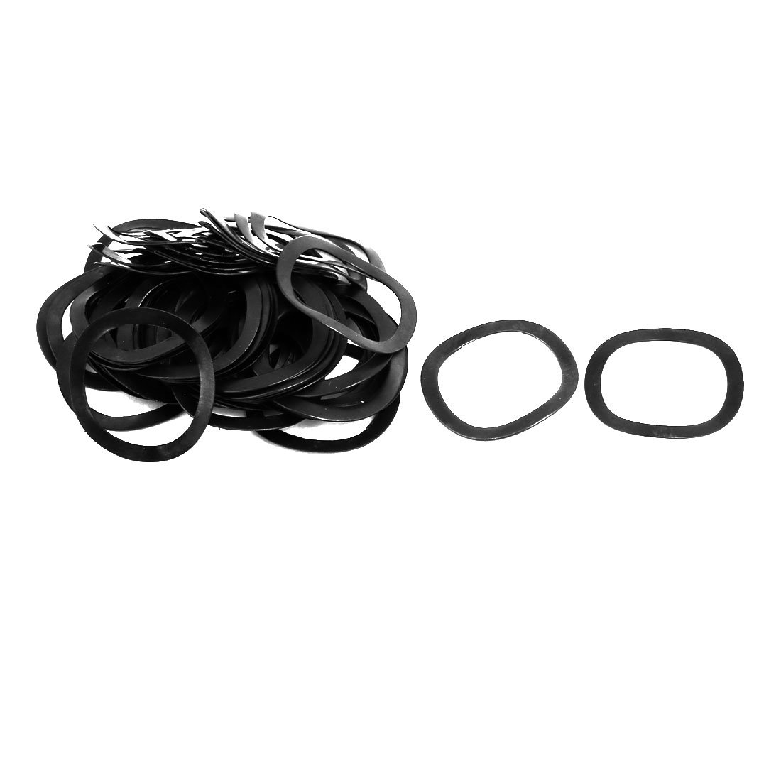 Aexit 21mm Inner Quality Parts Diameter 27mm Outer Dia 0.4mm Thickness Carbon Steel Compression Type Wavy Washer 80pcs Model:61as50qo220