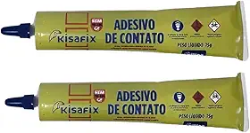 Kit 2 Adesivos Contato Sapateiro Couro Espuma Carpete Pisos Bisnaga 75gr
