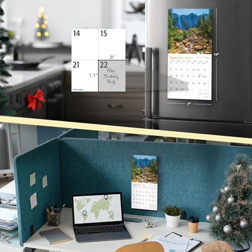 Image of RED EMBER Untamed & Beautiful National Parks 2026 Mini Wall Calendar 12 Month | 7 inch x 14 inch Open | Thick & Sturdy Paper | Holiday Gift | Nature Calendar 2026