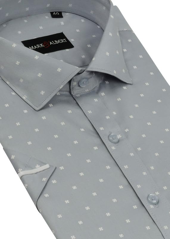 Image of MARK & ALBERT Mens Half Sleeves Printed Shirt