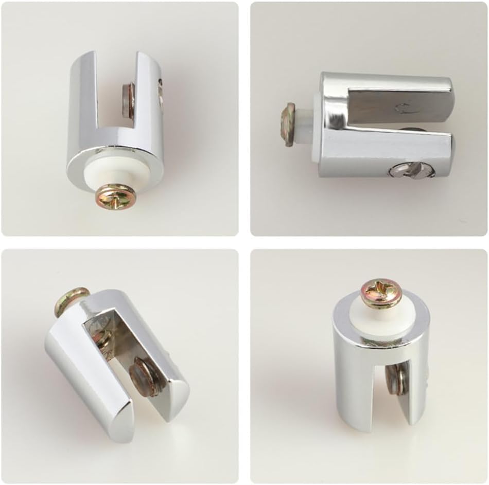 8 Pcs Glass Clamp Bathroom Mirror Clips Zinc Alloy Glass Clip Shelf Support Brackets Holder - Image 3