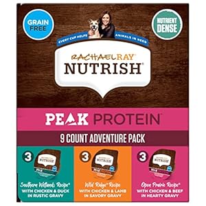 Rachael Ray Nutrish PEAK Pure Moist Canine Meals with Added Nutritional vitamins, Minerals & Different Vitamins, Journey Pack Selection, 3.5 Ounce Tub (Pack of 18), Grain Free, Excessive Protein