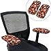 Tnasranmo Cozy Flannel Office Chair Armrest Pads 2-Pack Warm Office Chair Armrest Covers for Winter, Comfortable Arm Rest Pads for All Office & Desk Chair Arms - Floral