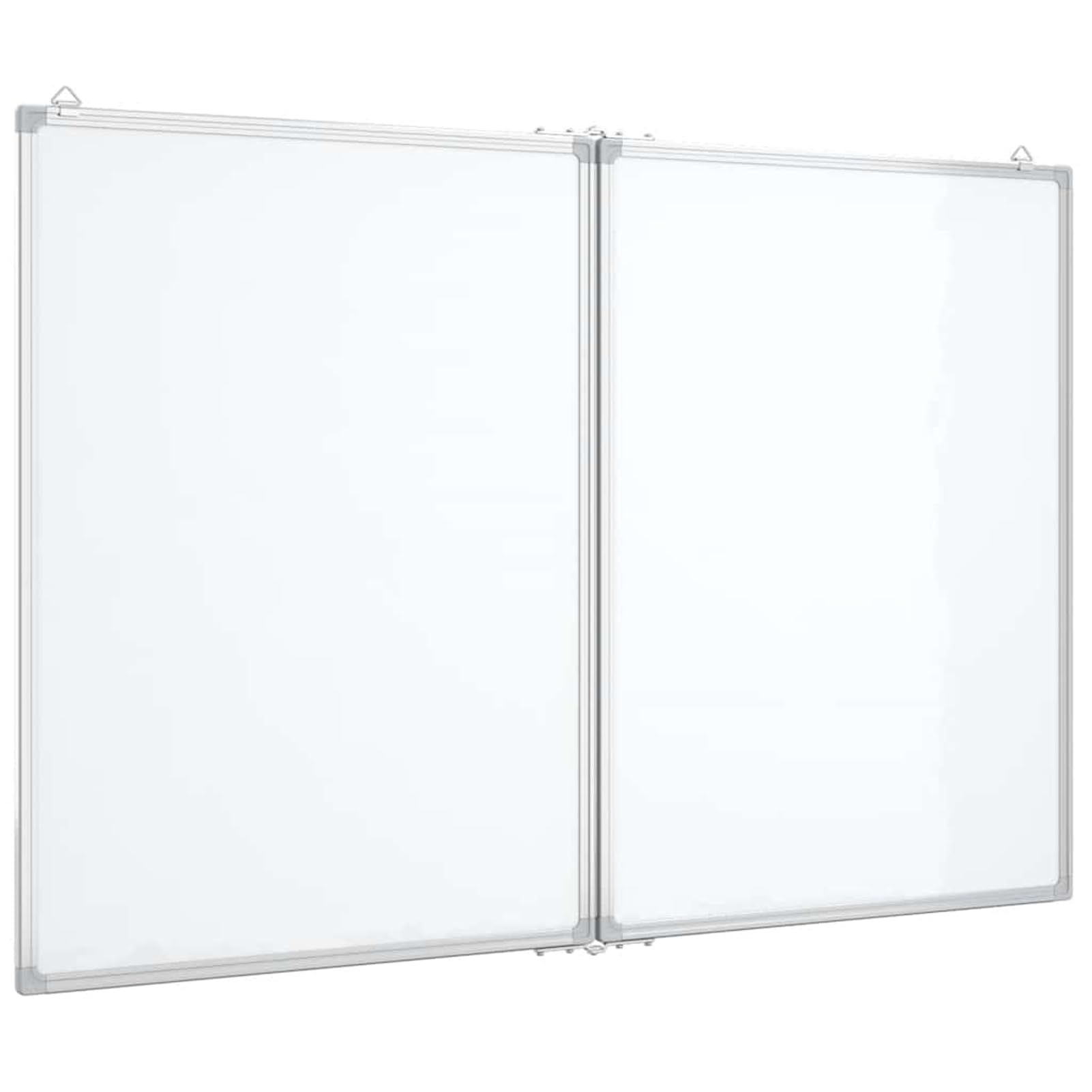 Gecheer Foldable Magnetic Whiteboard, 2 Panels, Aluminium Frame, 120x80cm, White Magnetic Board Model4005356