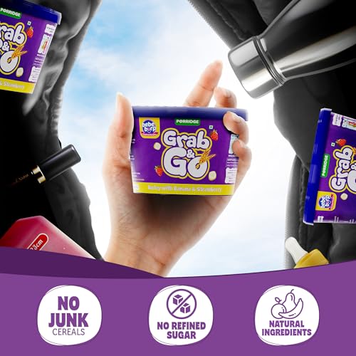 Image of BE'BE' BURP Travel pack Grab & Go - (Barley mix, Khichdi Mix, Puffed rice Mix) Natural Food No Sugar No Salt | No Artificial Preservatives & Flavours | 90gm (Pack of 3)