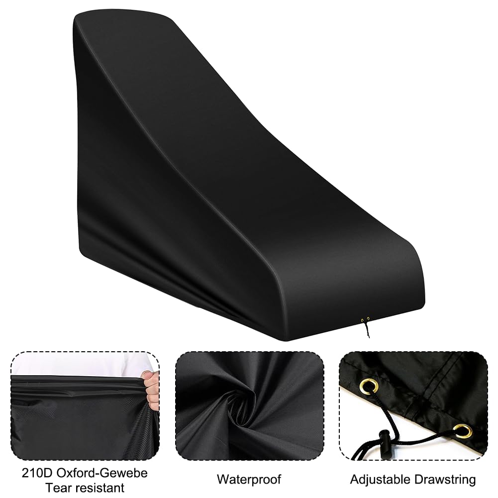 Rasenmäher Abdeckung Wetterfest, Universal Rasenmäher Abdeckhaube 140 x 56 x 103 cm, Schubmäher-Abdeckung mit verstellbarem Kordelzug für Rasentraktor Abdeckplane