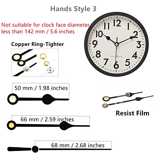 Youngtown 12888 Pendulum Type Movement Step Clock Accessory Quartz Diy Movement Kits,1/2 Inch Maximum Dial Thickness, 9/10 Inch Total Shaft Length. #TOP5