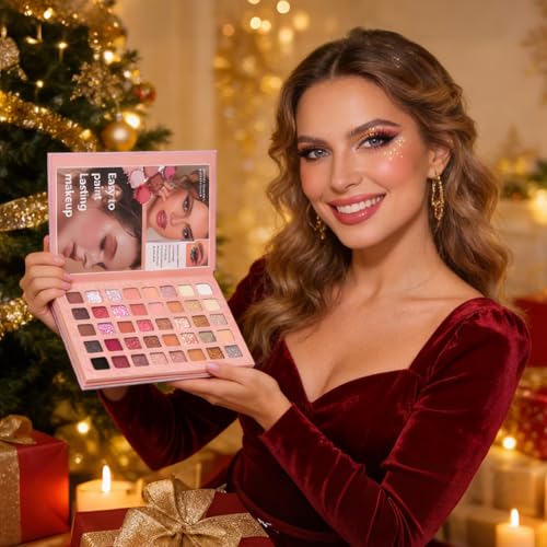 Sombra de ojos y blush en paleta de libro mate y perlado 2
