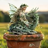 Garten Deko Gartenfiguren für Draußen Wetterfest, Wetterfeste Elfen-Gartendeko, Schildkröte und Gartenzwerg Statue, 2D Harz Gartendeko Figuren, 2D Teich Deko Geschenk