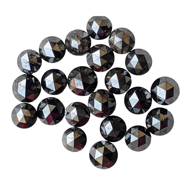 Diamant noir taille rose rare pour bague de fiançailles d'exception