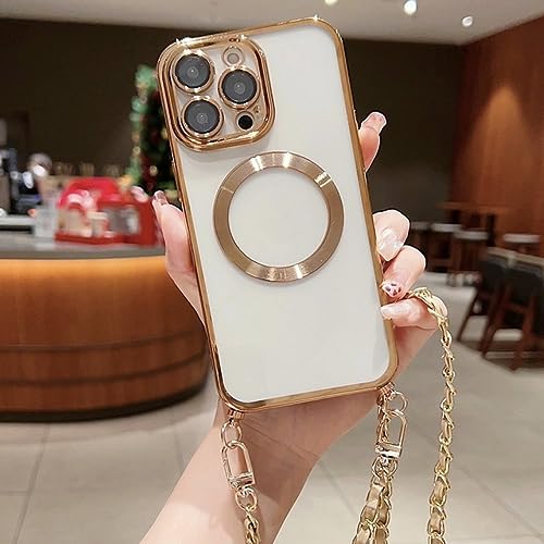 Coque cordon iPhone 13 transparente antichoc compatible charge sans fil