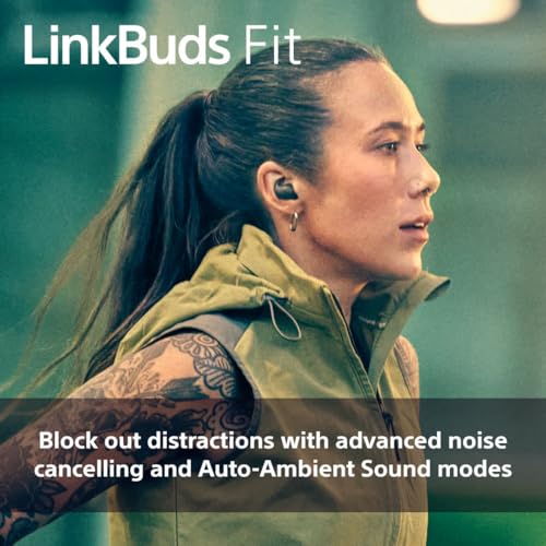 Image of Sony LinkBuds Fit: Truly Wireless Noise Cancelling Bluetooth Earbuds - All Day Comfort, IPX4, Hi-Res Audio, Ambient Sound Mode, 21Hrs Battery, Multipoint, iOS & Android - Violet