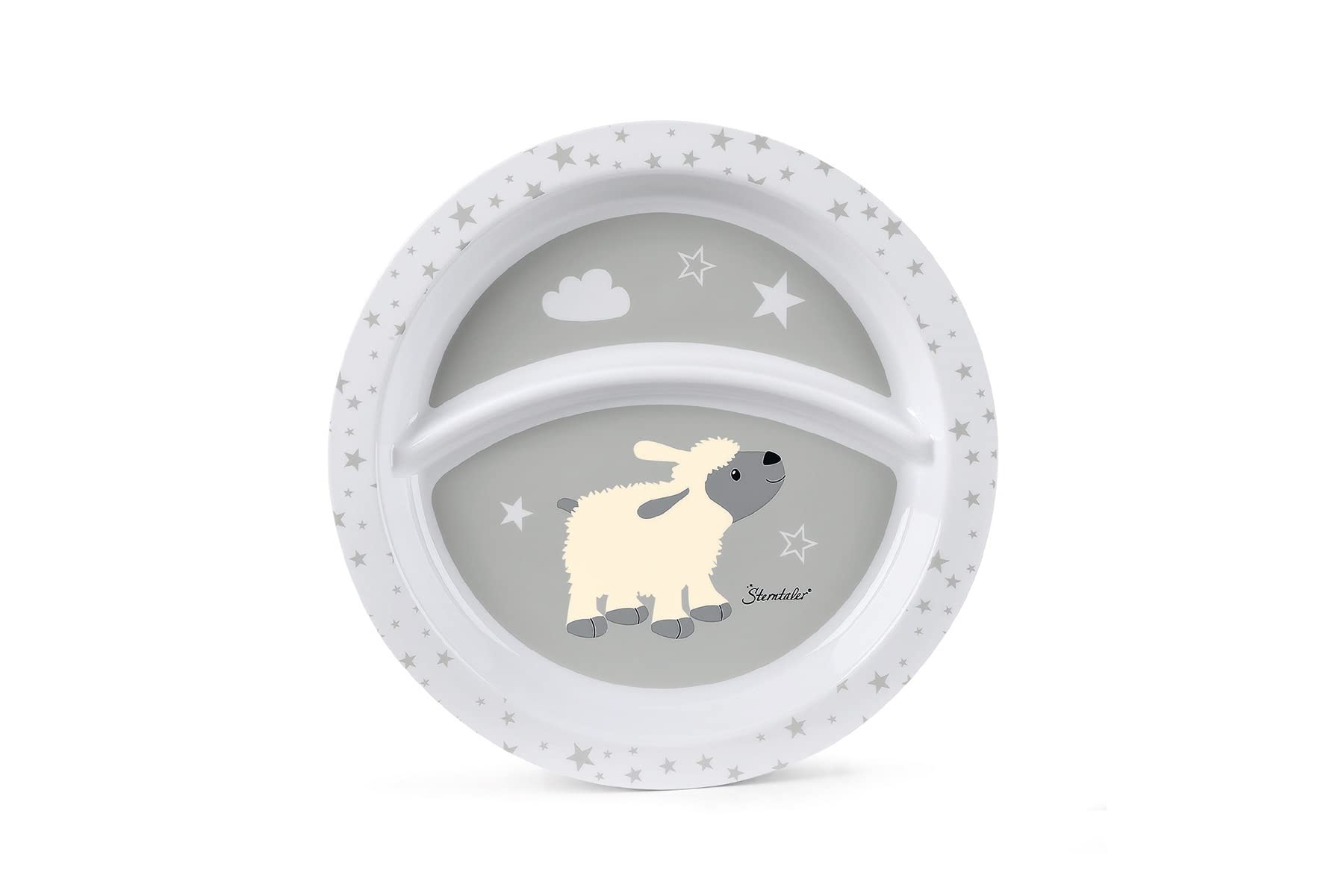 Sterntaler Service De Table Mouton Stanley - Vaisselle Bébé Dès 6 Mois Gris/Blanc