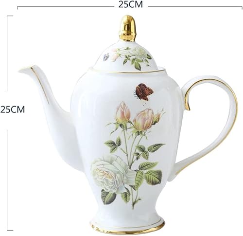 Office Teapot Rose Bone China Tea Set Porcelain Tea Set Ceramic Pot Creamer Sugar Bowl Teapot Set Teapots #TOP2