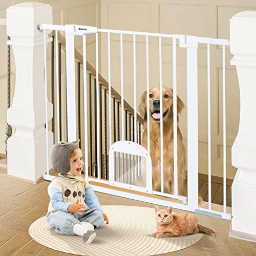 Babelio 36" Tall Upgraded Baby Gate with Cat Door, 2943" Auto Close