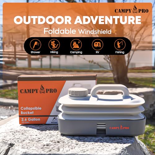 Pack de 2 Tanques de Agua Plegables Campy Pro 2.6 Galones (10 L) - Recipientes Portátiles de Polietileno Libre de BPA para Camping, RV y Emergencias miniatura 5