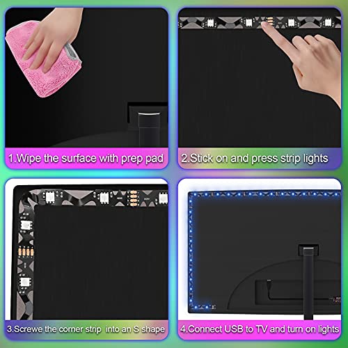 Garneck Backlight TV TV Luz de Tira Flexível Tira Do DIODO EMISSOR de Luz Mudança de Fio TV Backligh