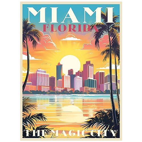 Imán decorativo souvenir Miami Florida 4 pulg miniatura 1