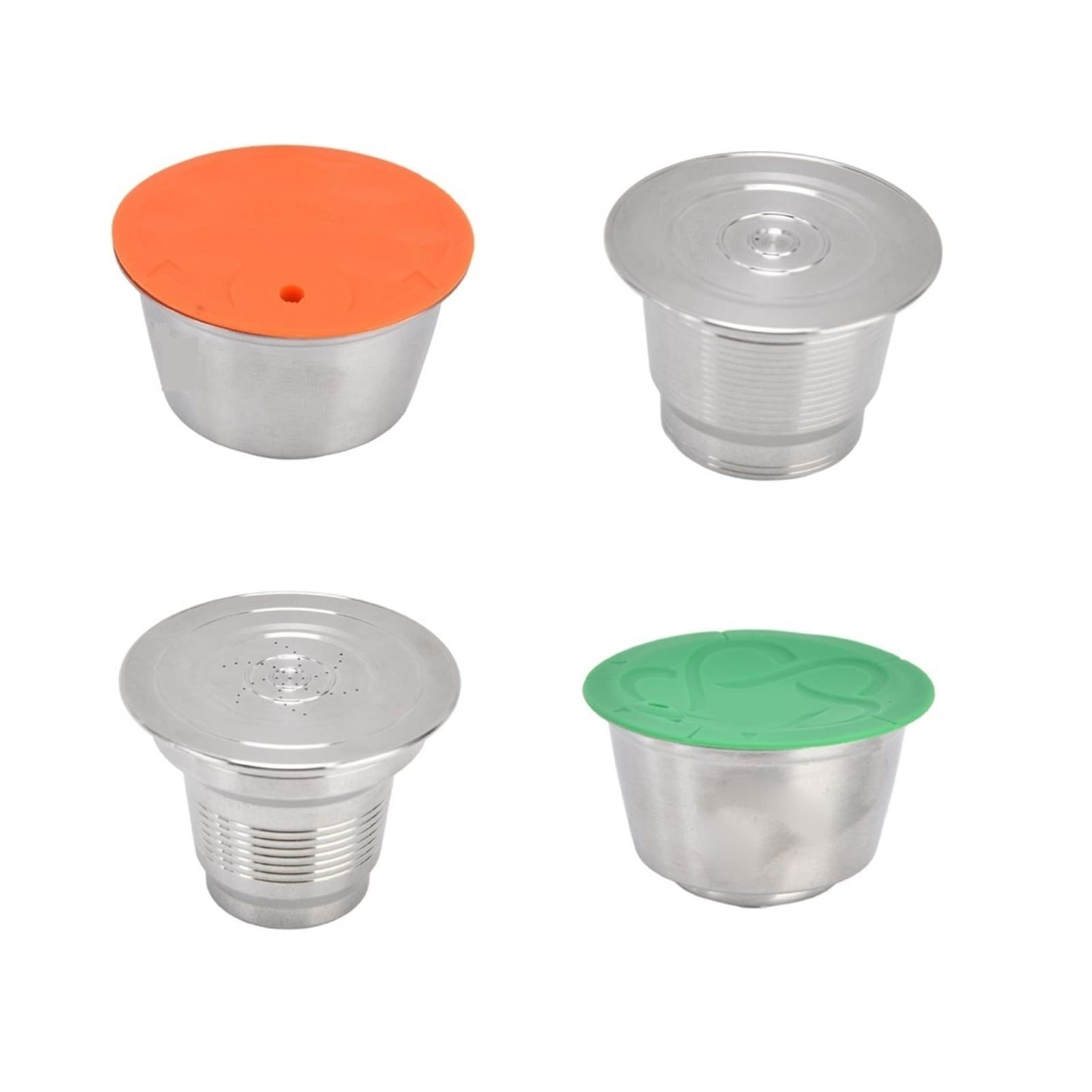LANGshaw Taza de cápsula de Acero Inoxidable, Filtro de cápsula de café inofensivo Reutilizable con Cuchara de Cepillo Compatible con Dolce for Accesorios de máquina de café Gusto Leisurely