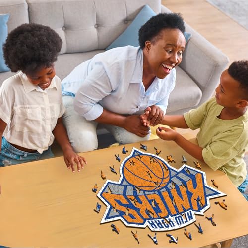 Iconic Puzzles - New York Knicks, Logo, Wooden Puzzle officially licensed NBA, 100% sustainable, size M, 270 Pcs - Image 2