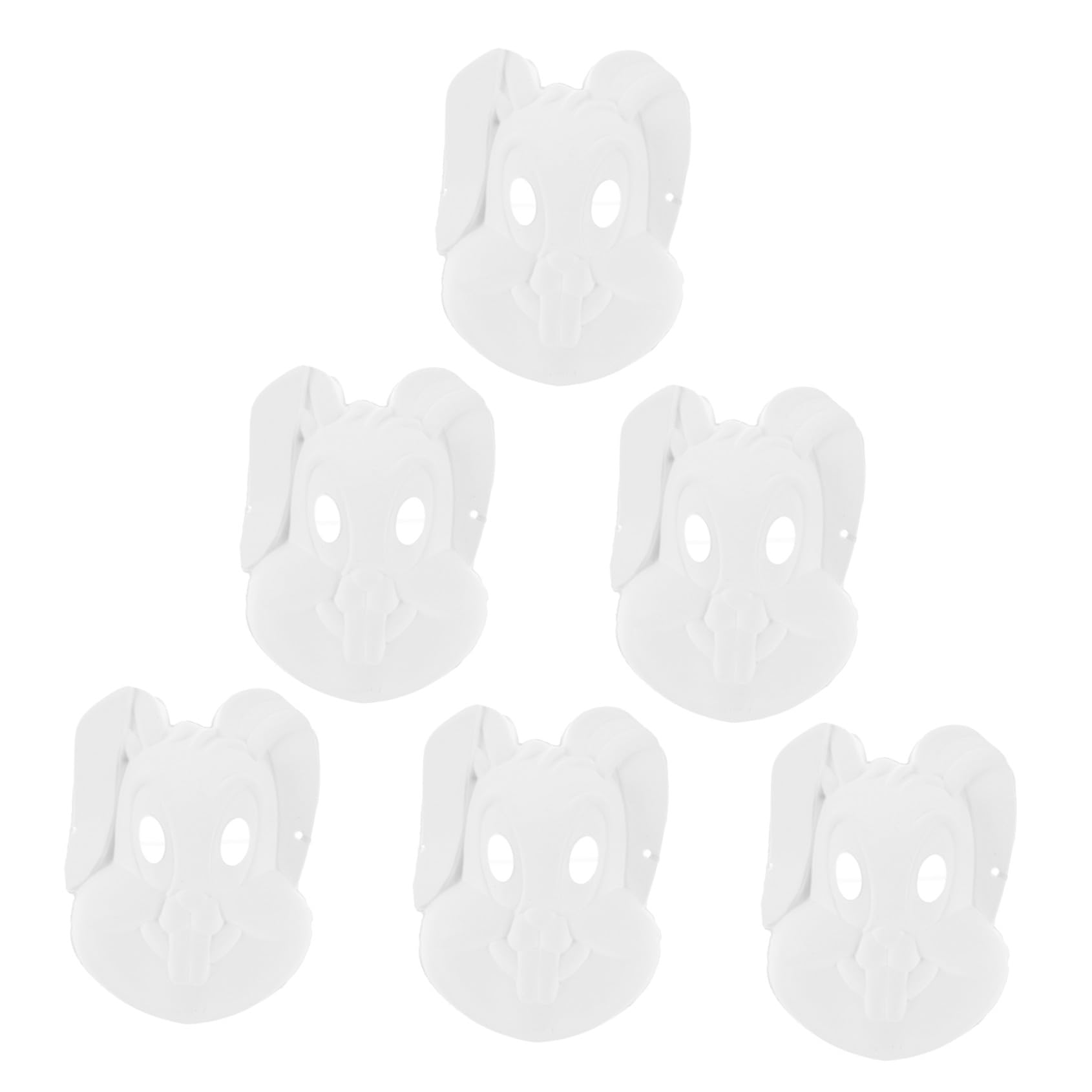 Alasum 12pezzi Maschere Fatte Mano Pulp Per Da Maschere Vuote Forma Di Coniglio Per Feste Attività Artistiche e Halloween