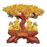 waoceo albero di cristallo fortuna e ricchezza citrine fortune tree ornament pixiu lucky money tree hotel soggiorno cassiere feng shui ornament crystal tree ornament chakra albero dei soldi