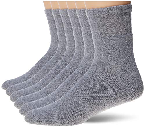 Kit com 6 Meias Básicas Atoalhadas, Trifil, Adulto Unissex, Branco/cinza, M