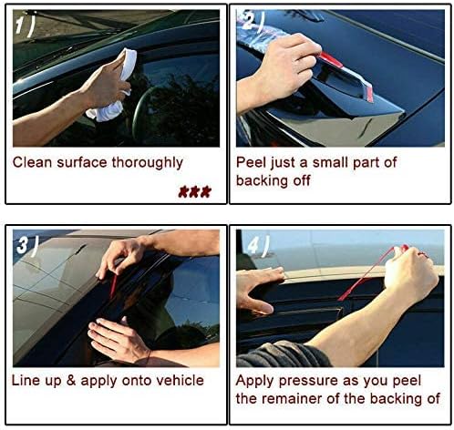 4Pcs Vent Visor Side Window Visor Rain Sun Wind Deflectors Guard Vent Shade Black Tinted for Toyota FJ Cruiser 2006-2017