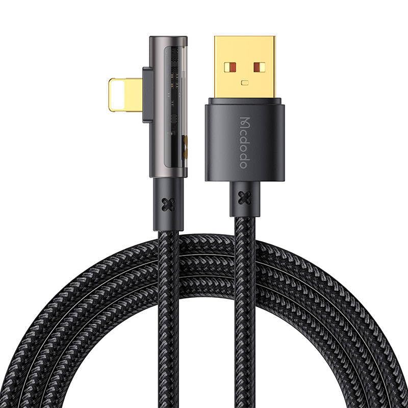 mcdodoCA-3511 USB to lightning prism 90 degree cable, 1.8m (black)