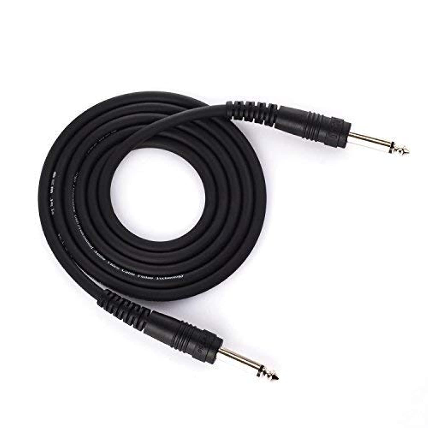 JSJ TS Mono Jack Male to Male Instrument Pro Audio Batch Cord Musical Cable (2m, 6.35mm, 1/4in)