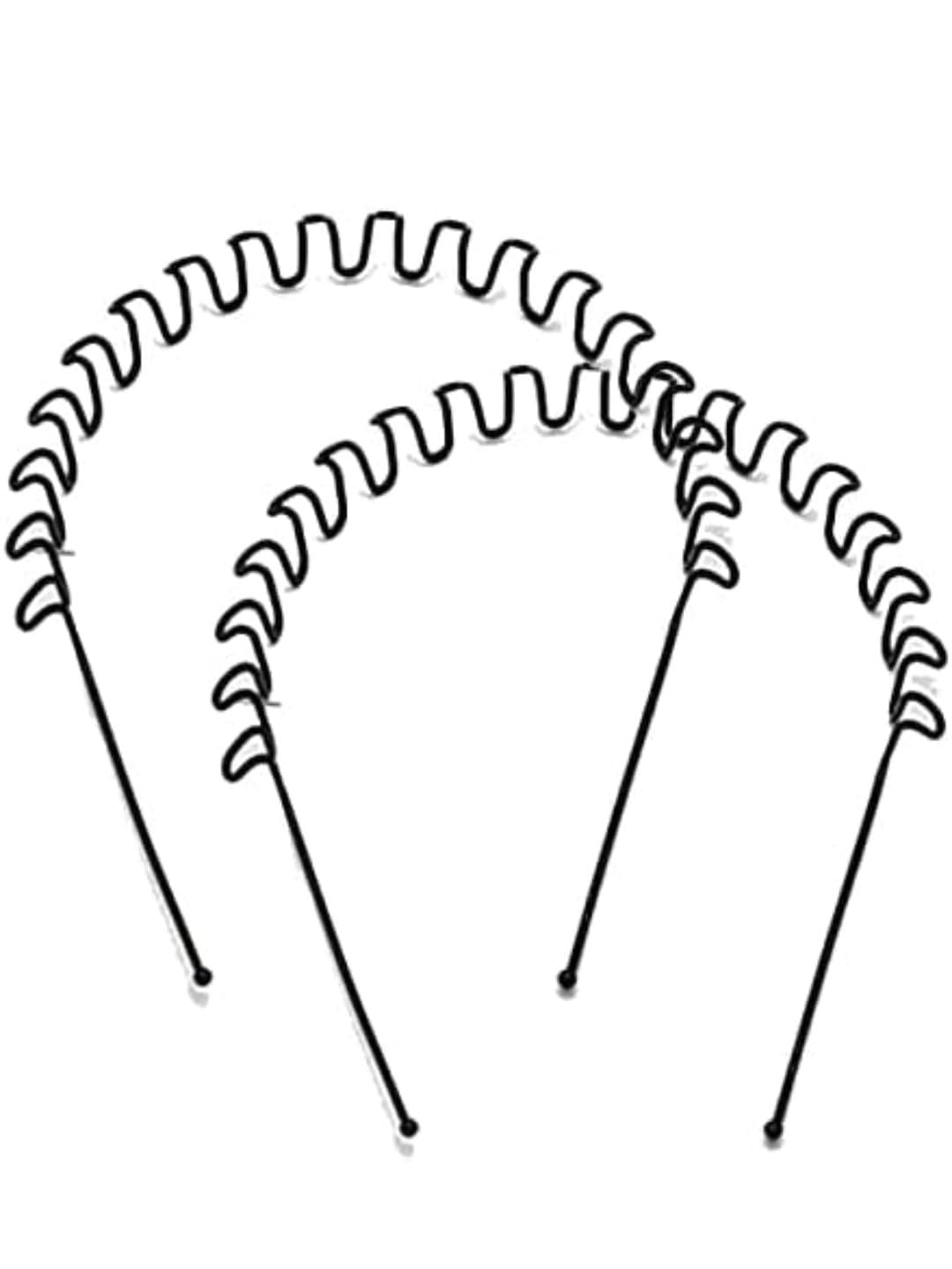 Metal Headbands for Women Men, 2 Pack Fashion Unisex Black Hairband Sports Headwear Hair Hoop Hair Accessories for Home, Outdoor