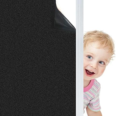 Rwest X Fensterfolie Selbsthaftend Blickdicht Sichtschutzfolie Fenster Milchglasfolie Statische Fensterfolien Anti-UV Folie Cover