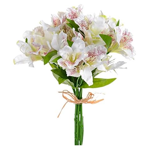 FloristryWarehouse Artificial Alstroemeria Bundle Cream 33cm x 5 Stems Cover