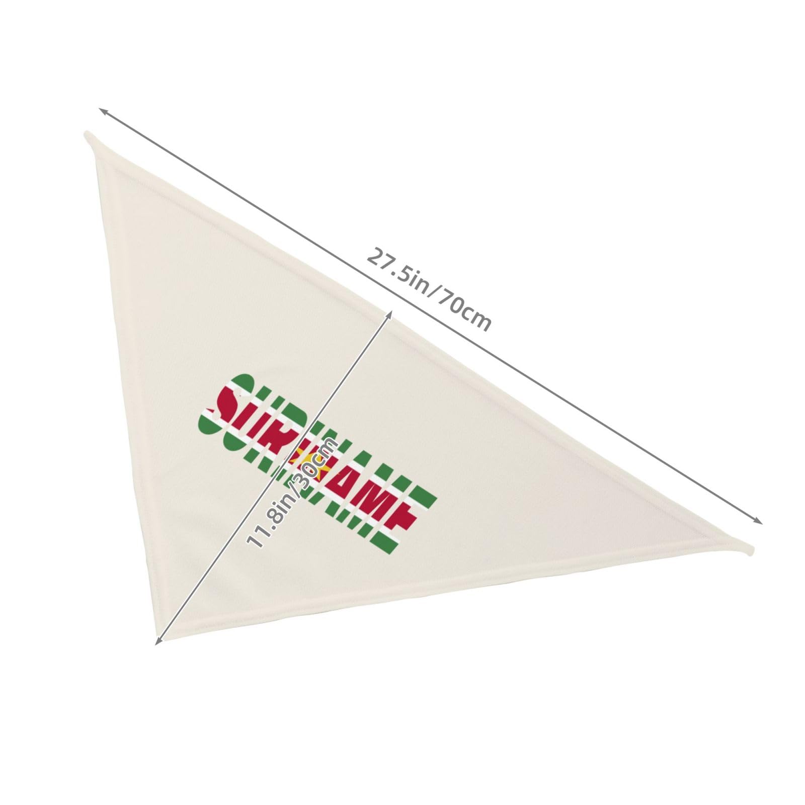 Suriname Flag Surinamese Text Word Art Triangle Dog Bandana Scarf Accessories for Pet Bibs