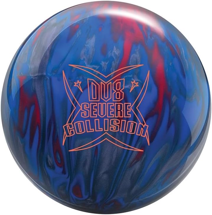 DV8 Professionally Drilled Severe Collision Bowling Ball(This Item Includes a Free Bowlerstore Rubber Shammy- Colors Will Vary for The Shammy)