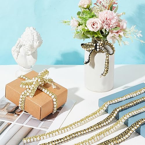 PH PandaHall 10.4 Yards Beaded Pearl Braid Lace Trim - Image 4