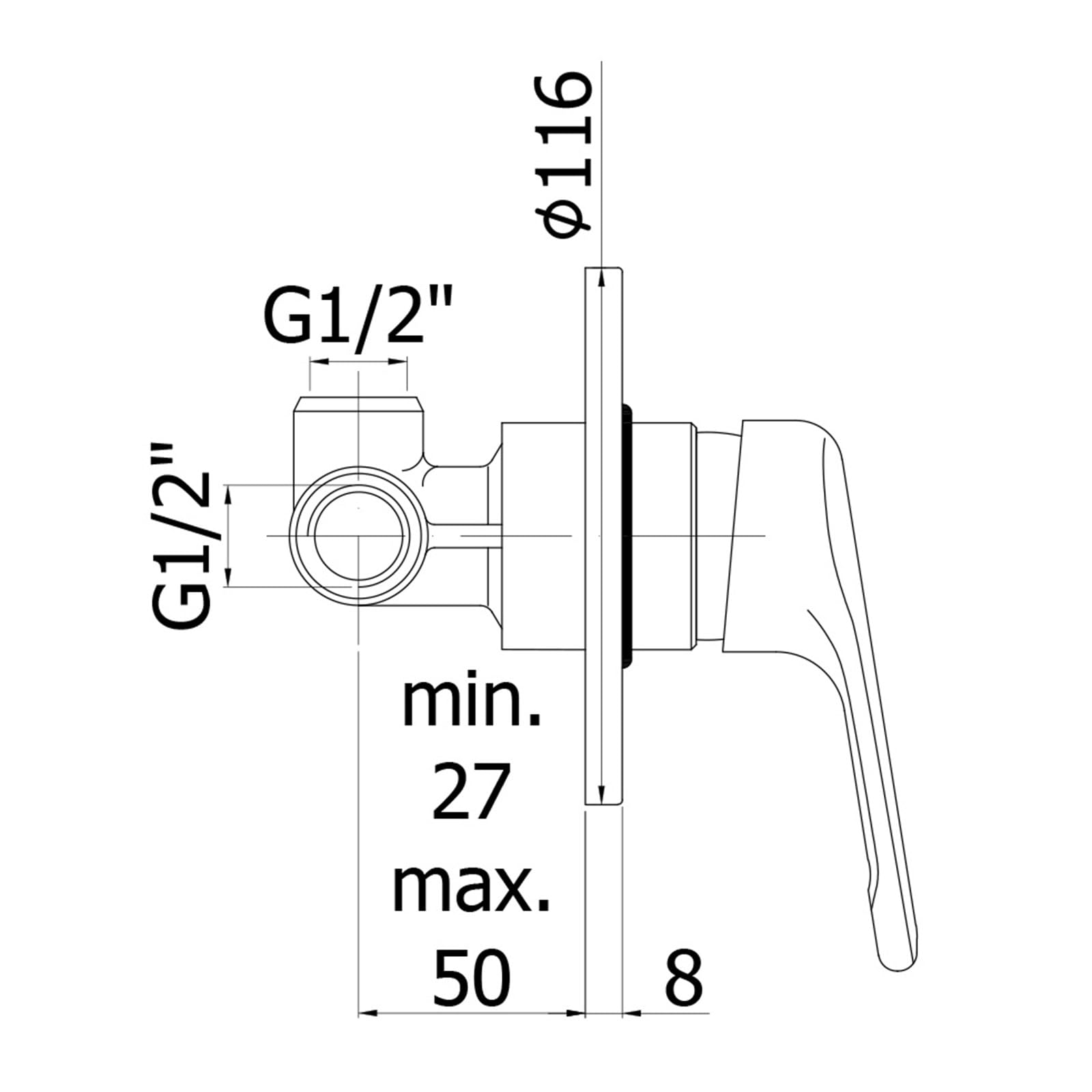 Paffoni - Miscelatore incasso doccia NT 010
