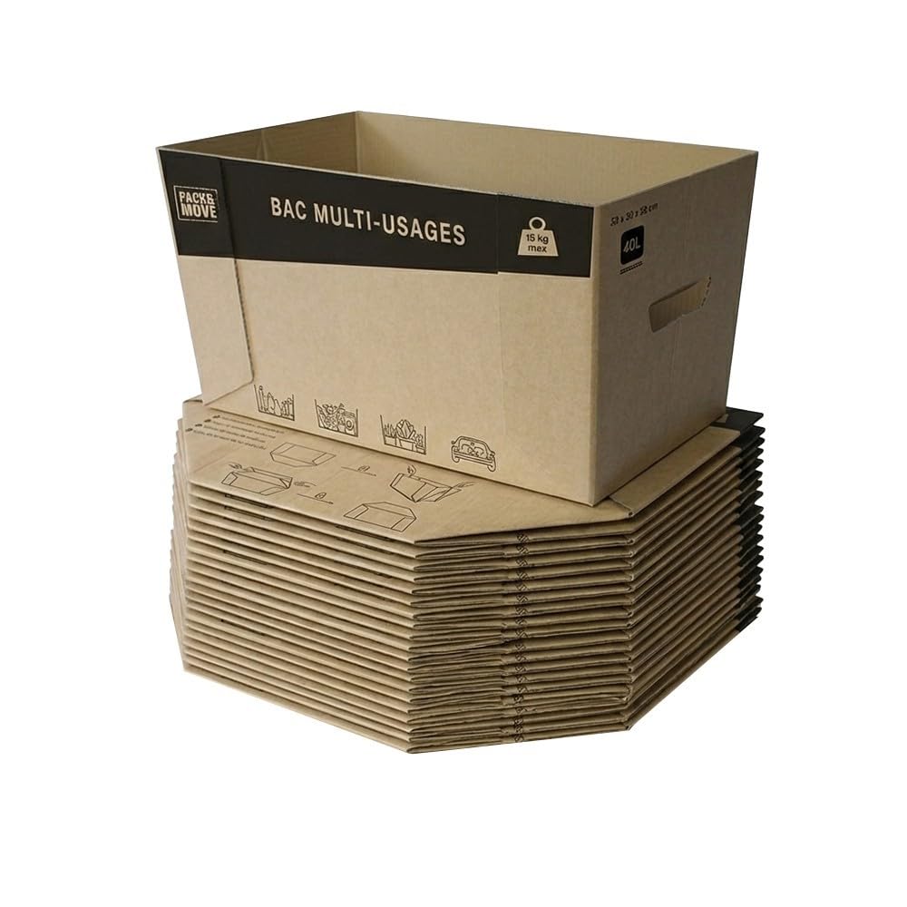 Confezione da 20 scatole di cartone versatili, soluzione di archiviazione e conservazione