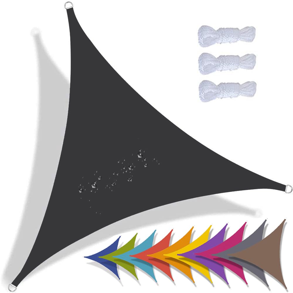 Voile d'ombrage triangulaire contre les UV et la pluie pour terrasse