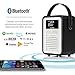 VQ | Retro Mini – Bluetooth Speaker and Digital Radio with FM & HD-FM, Dual Alarm Clock & Mains / Battery Powered - Black