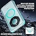 FONREST for Huawei Mate 60 Pro/60 Pro+ Frosted Translucent IP68 Waterproof Case w/Magnet Ring for Wireless Charging Full-Body Sealed Slim Snow-Shock-Dust-Proof Underwater Cover w/Lanyard (Lake Blue)