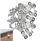 20 pcs Canvas Offset Clips Framing Tools,1/4" Canvas Painting Mounting Tools, Offset Canvas Clips, with 40 Screws, Z Brackets Picture Frame Backing Fixing Hardware Supplies Accessories
