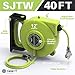 GEARit Retractable Extension Cord Reel (40ft) 12/3 AWG Gauge SJTW,3 Outlets, LED Power Indicator, 14-Amps Circuit Breaker, 180 Degrees, UL Listed for Garage Ceiling Mount Workshop, Power Tool 40 feet